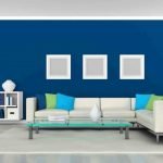 Μπλε τοίχους για το σαλόνι