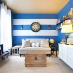 Chambre en bleu et blanc