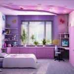 Lilac δωμάτιο για ένα κορίτσι