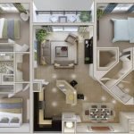 De indeling van de kamers in het appartement