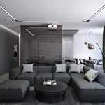 Lys svart sofa