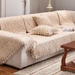 Beige sofa bedspread
