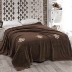 Chocolate-colored bedspread