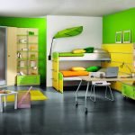 צהוב וירוק בעיצוב חדר הילדים