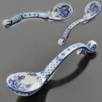 Gzhel-painted spoons