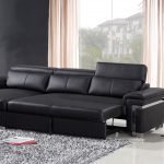Svart sammenleggbar sofa