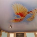Stretch ceiling bird phoenix