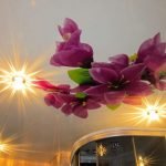 Taklampe i orkideer