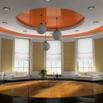 Orange stretch ceiling