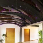 Dark purple stretch ceiling