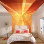 Narancssárga mennyezet a hálószobában