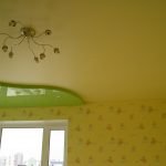 Yellow satin stretch ceiling