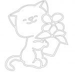 Kucing dengan bunga