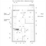 Layout of the apartment with designated areas