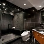 Fekete fürdőszoba világítás