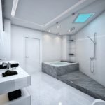 Salle de bain hi-tech blanche