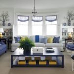 Armchairs with blue pillows