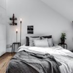 Modern ontwerp van een kleine slaapkamer