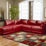 Leather sofa in the living room