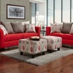 Red plain sofa