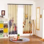 Bright curtains in the nursery