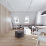 Living rooms under a sloping roof