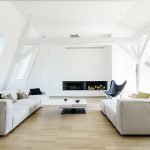 Minimalistický styl obývacího pokoje.