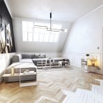 Skandinávský styl obývacího pokoje