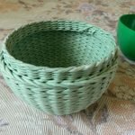Green newspaper bowl bowls