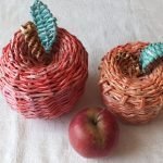 Newspaper tubes apples