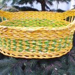 Зелена и жута плетена кошара
