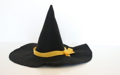 DIY čarodějnice klobouk