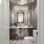 Glamorous wall above the sink