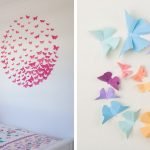 Pequeñas mariposas de papel