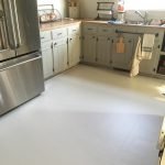 Plancher en gelée dans la cuisine