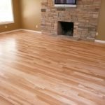 Laminate in a room with a fireplace
