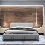 Drevené panely pri posteli