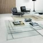 Table carrée en verre
