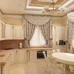 Provence style beige kitchen