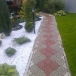 Paving slabs as a covering of a garden path