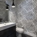 Papier peint lavable dans les toilettes