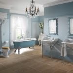 Blauwe tinten badkamer
