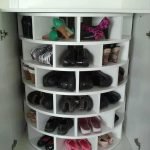 Round cabinet for shoes