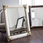 DIY white mirror frame