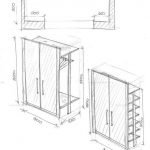 Desenho de armário com dimensões 2