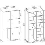 Cabinet drawing with dimensions 3