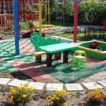 Tailles standard de terrains de jeux pour enfants d'âge préscolaire