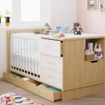 Crib with chest of drawers