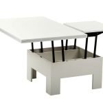 Table basse convertible blanche