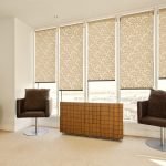 Roller blinds in the interior